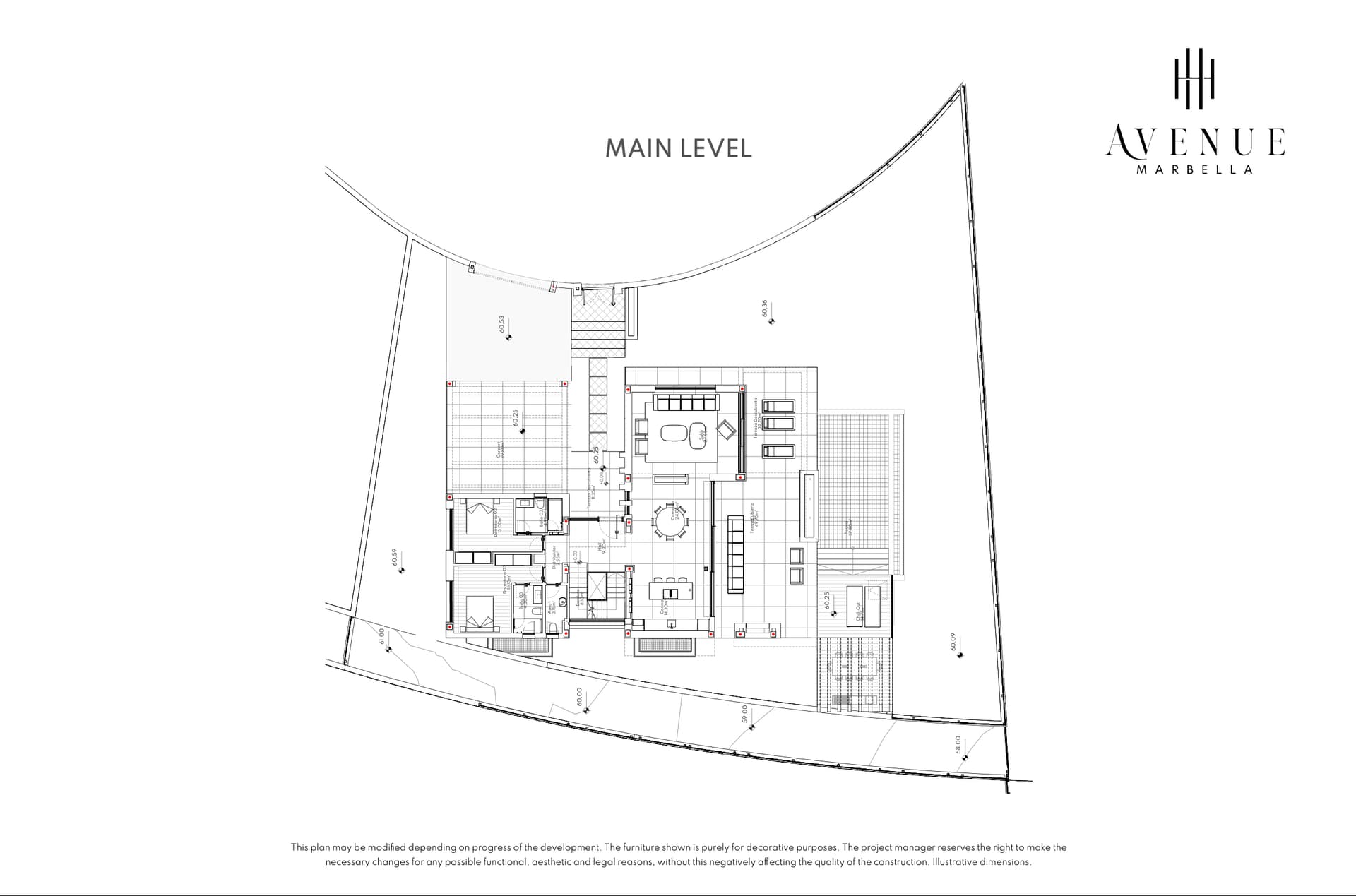 Villa 02, main level plan