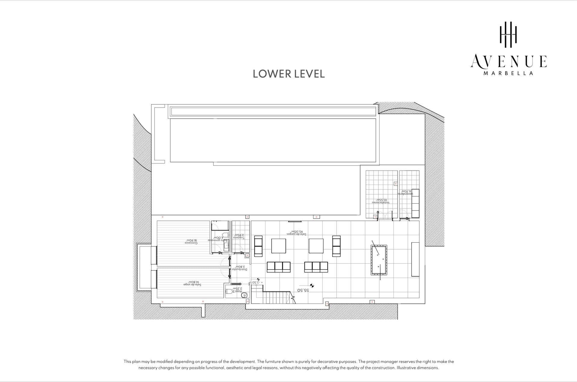 Villa 03, lower level plan