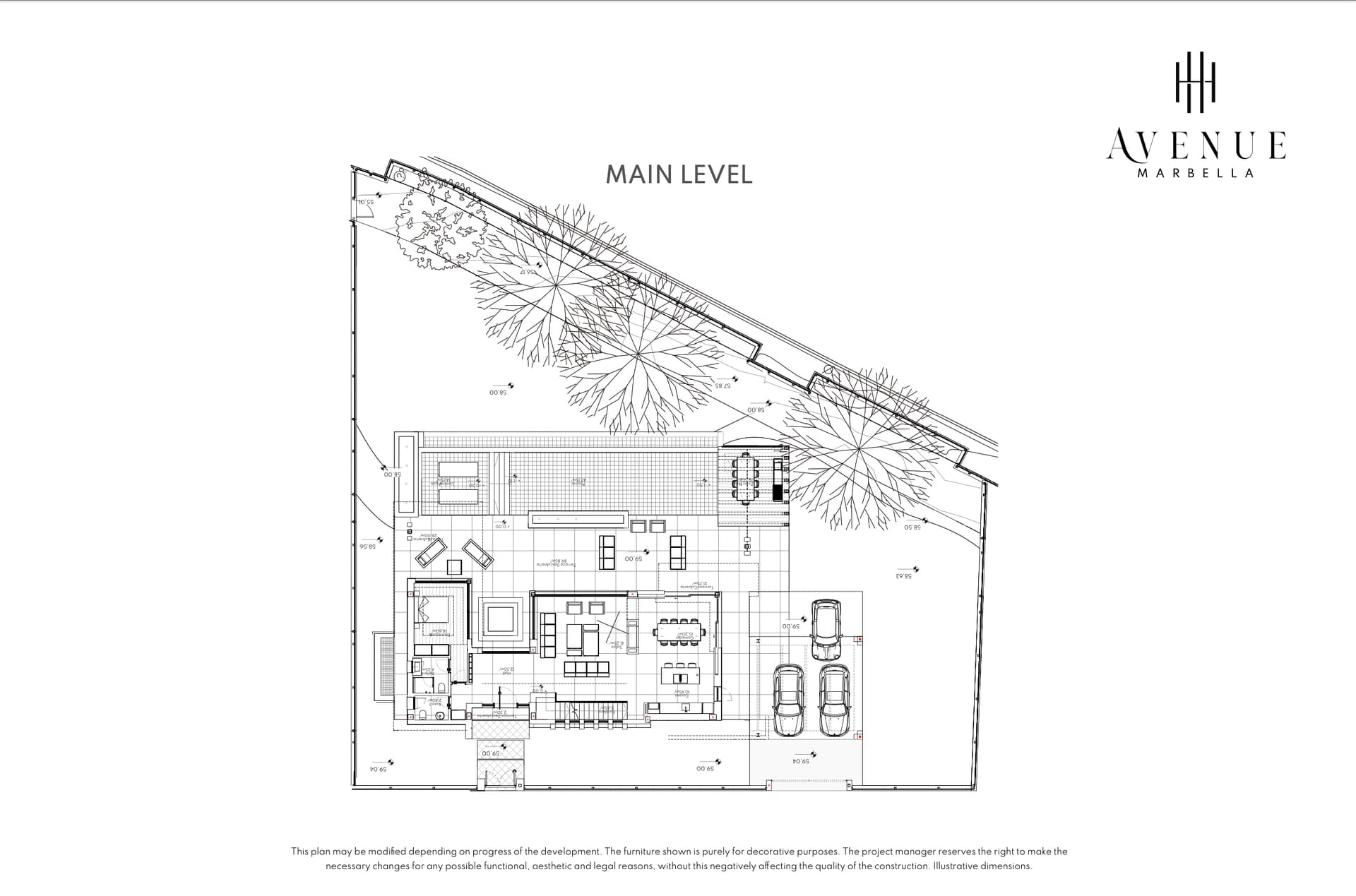 Villa 03, main level plan