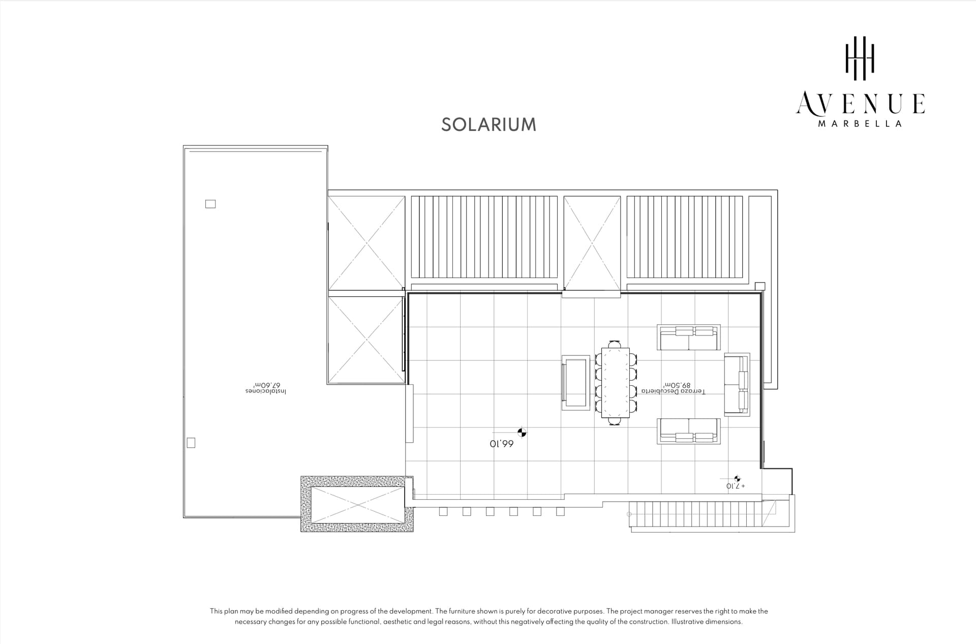 Villa 03, solarium level plan