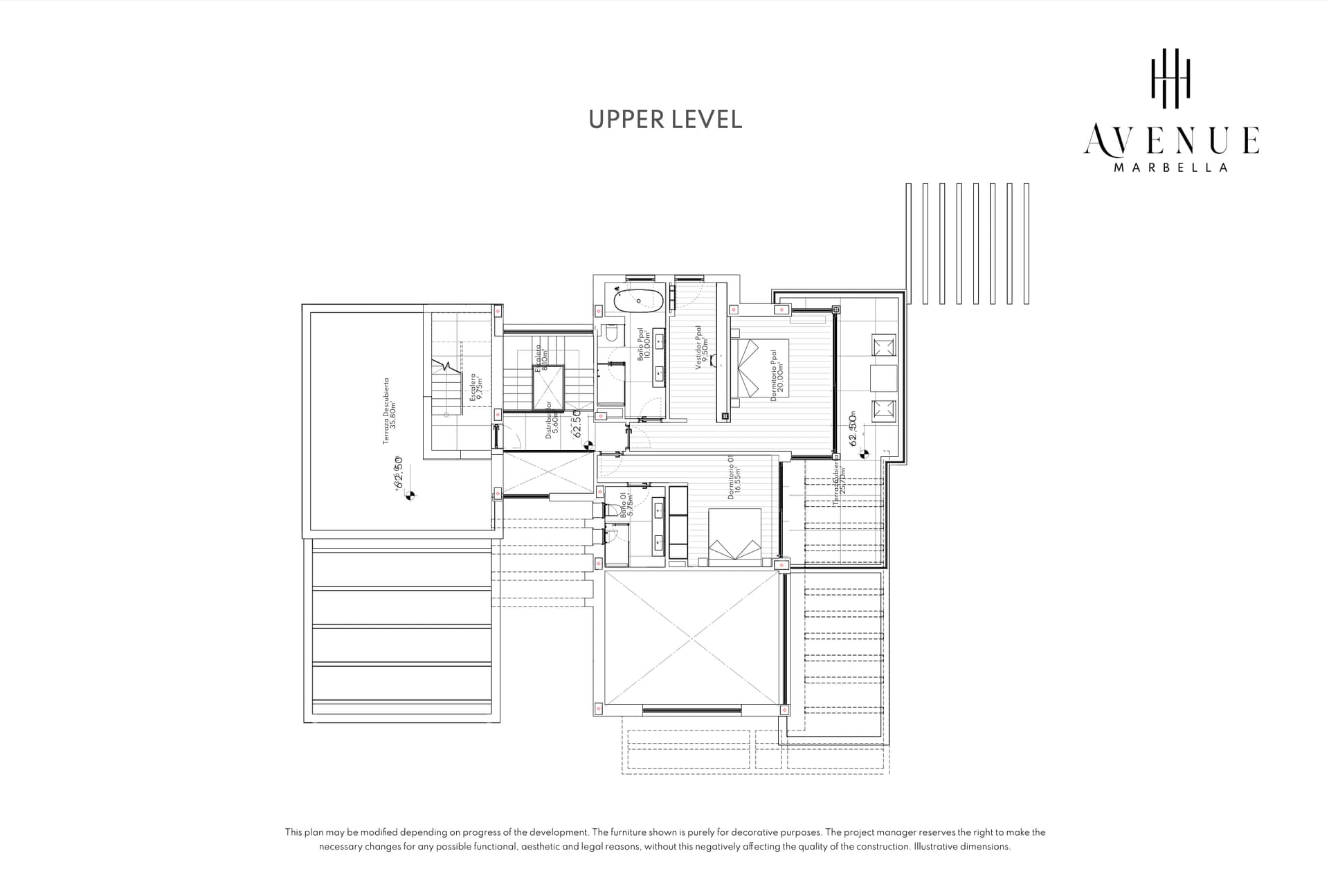 Villa 04, upper level plan