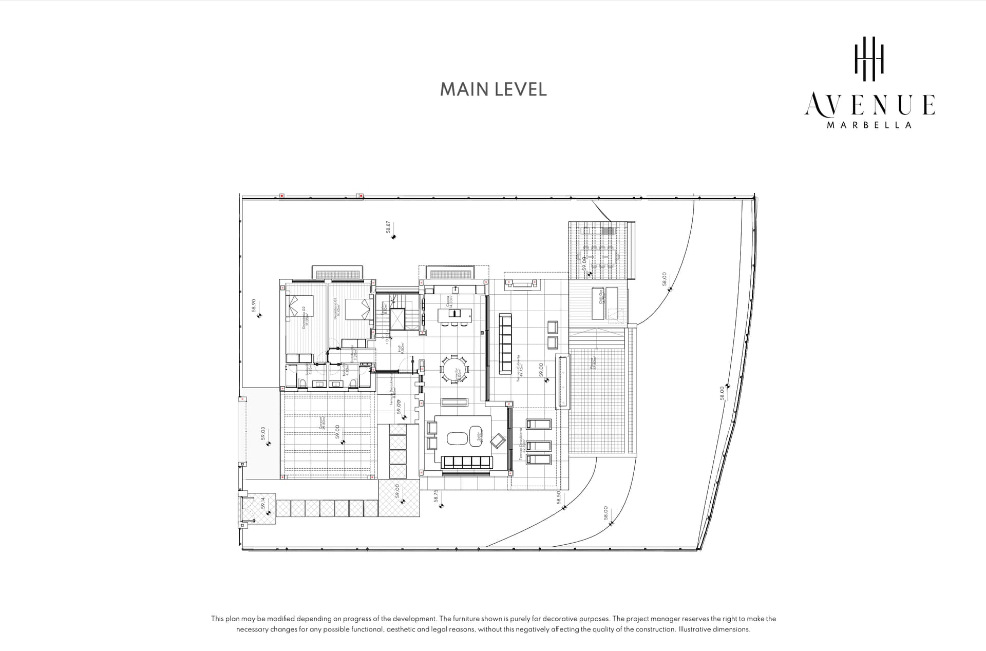 Villa 04, main level plan