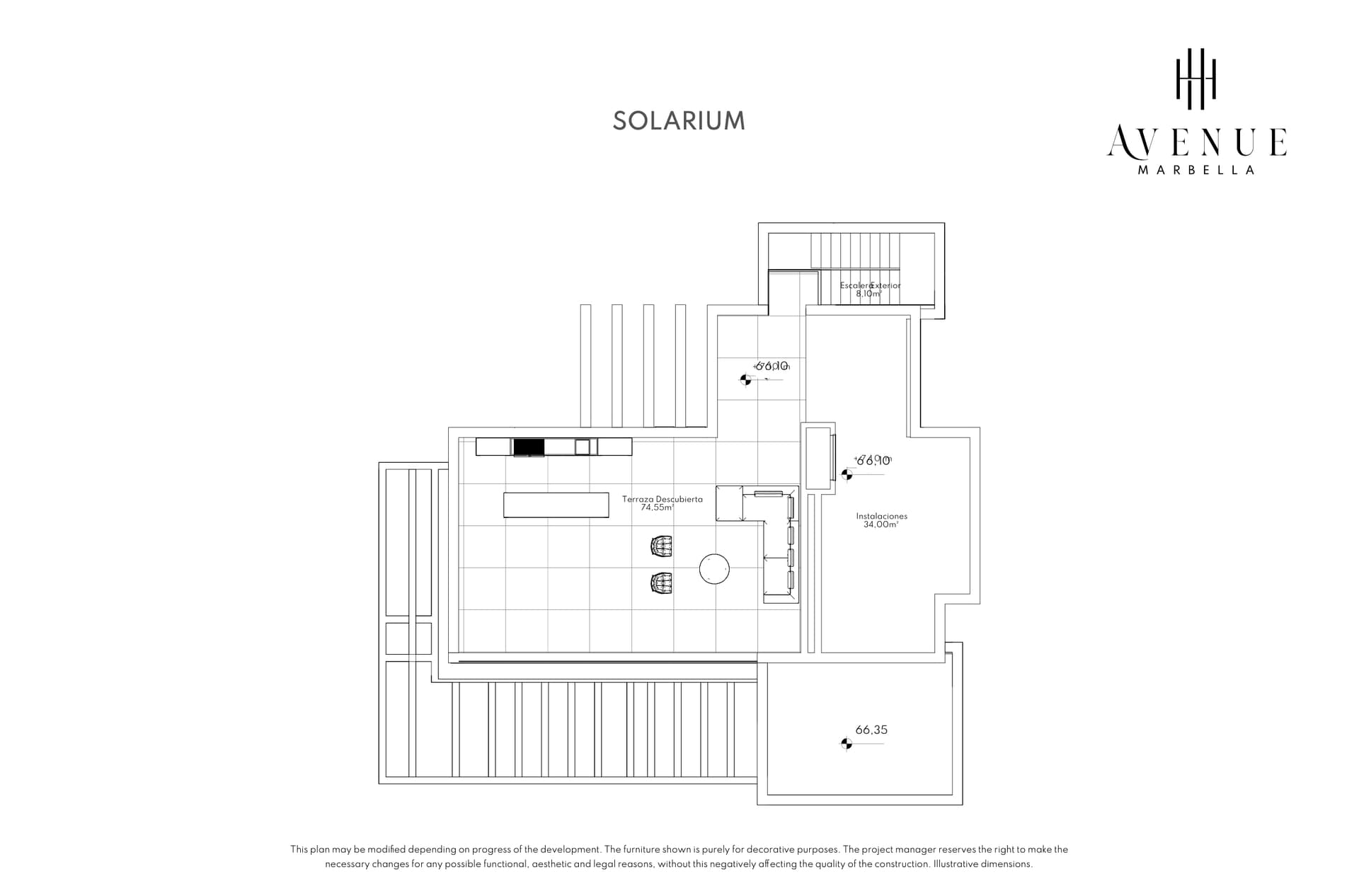 Villa 04, solarium level plan