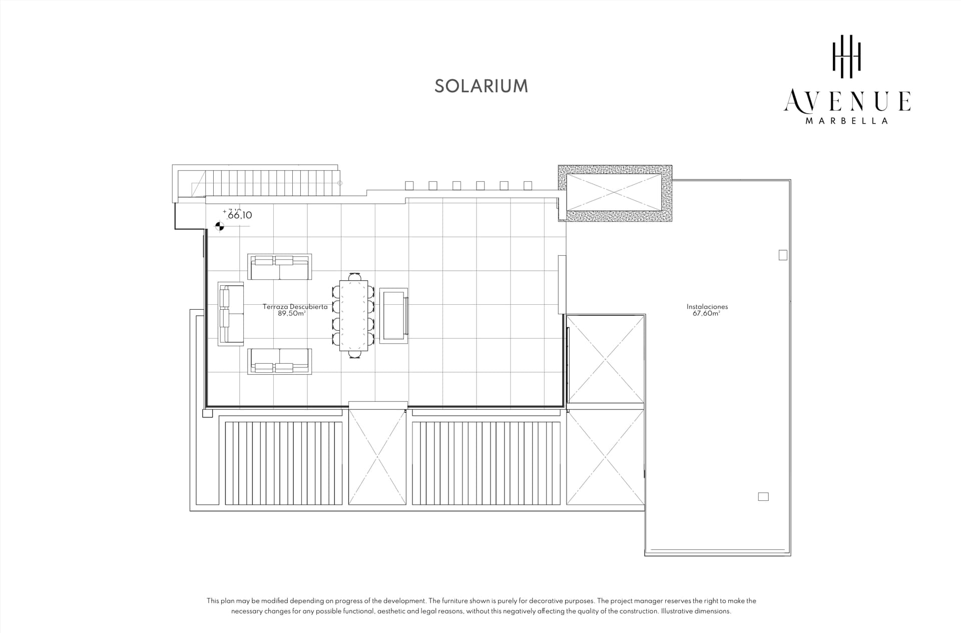Villa 05, solarium level plan