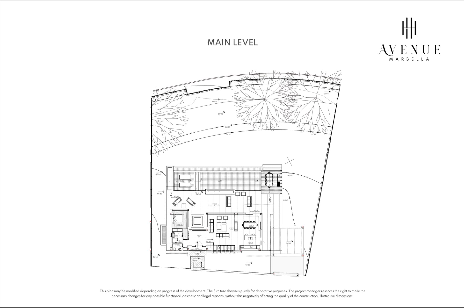 Villa 07, main level plan