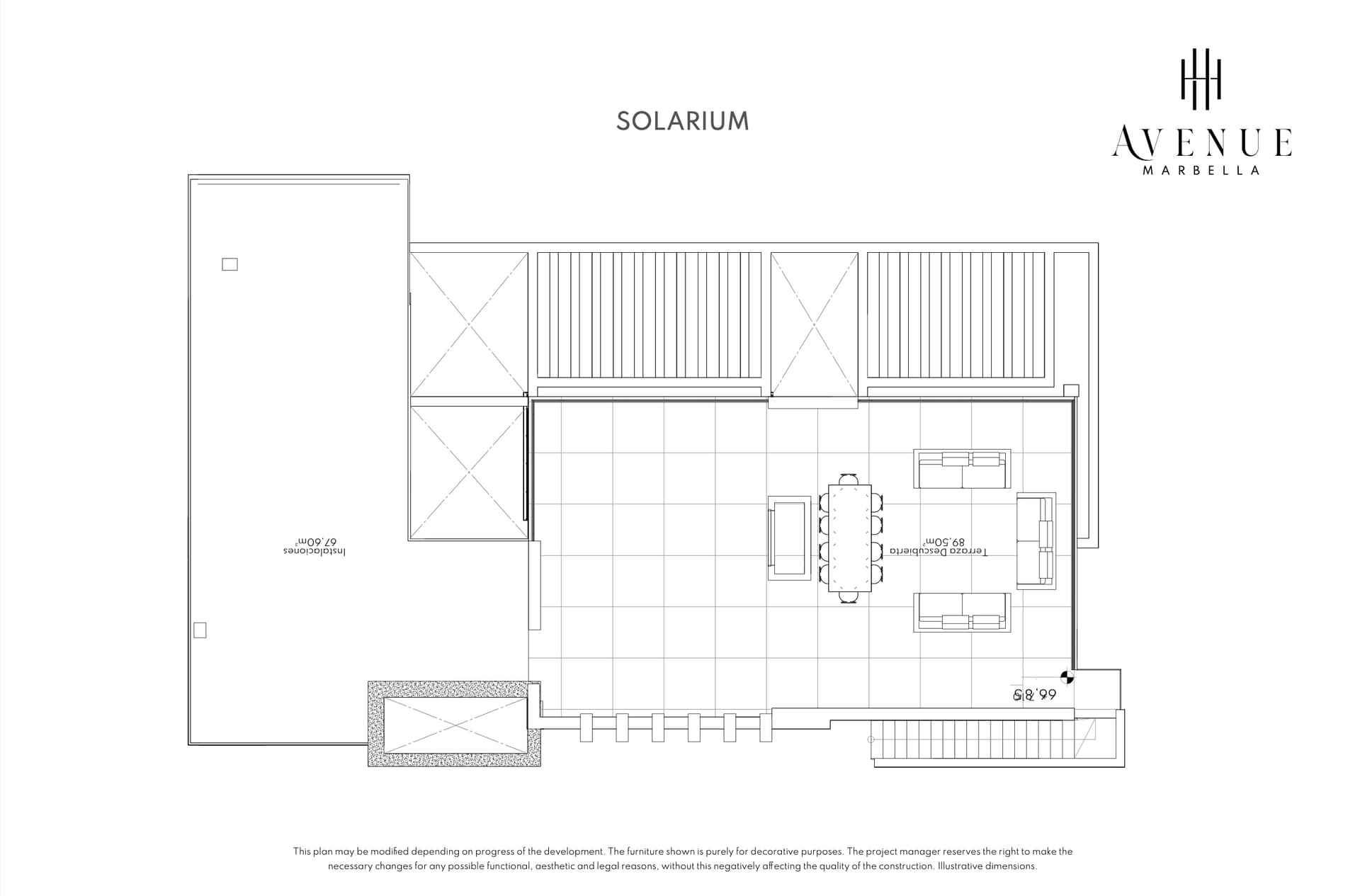 Villa 07, solarium level plan