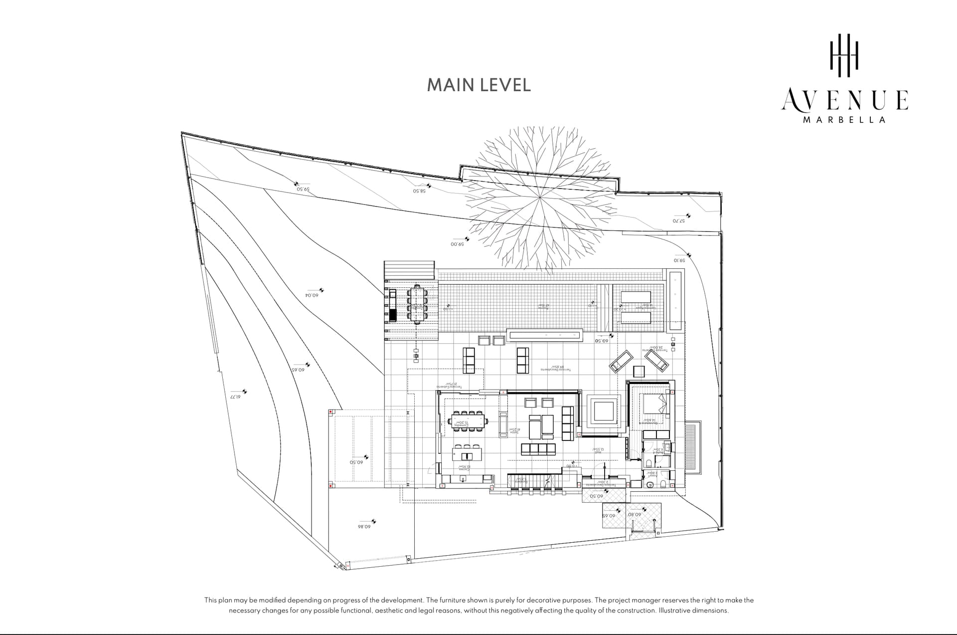 Villa 09, main level plan
