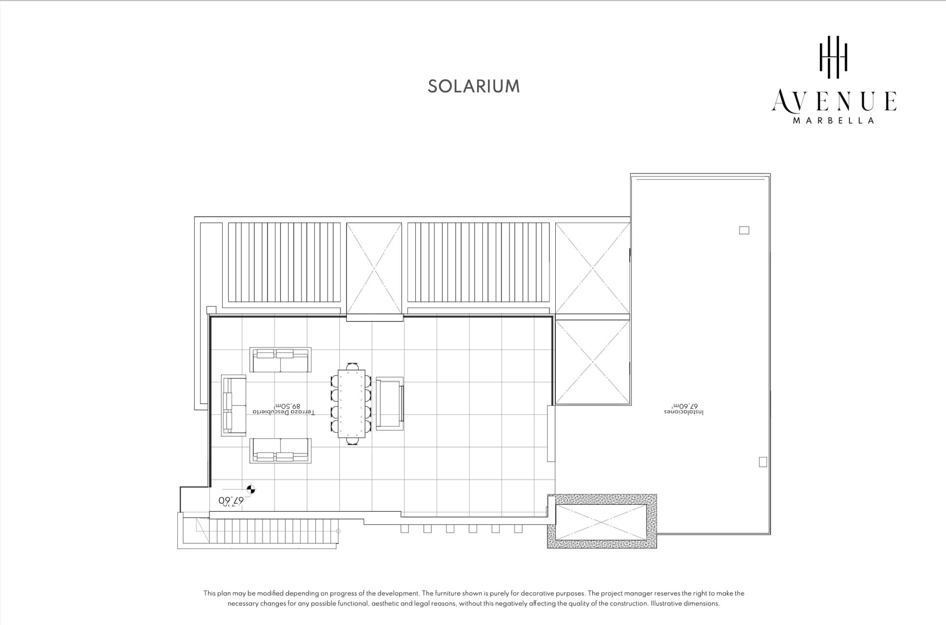 Villa 09, solarium level plan