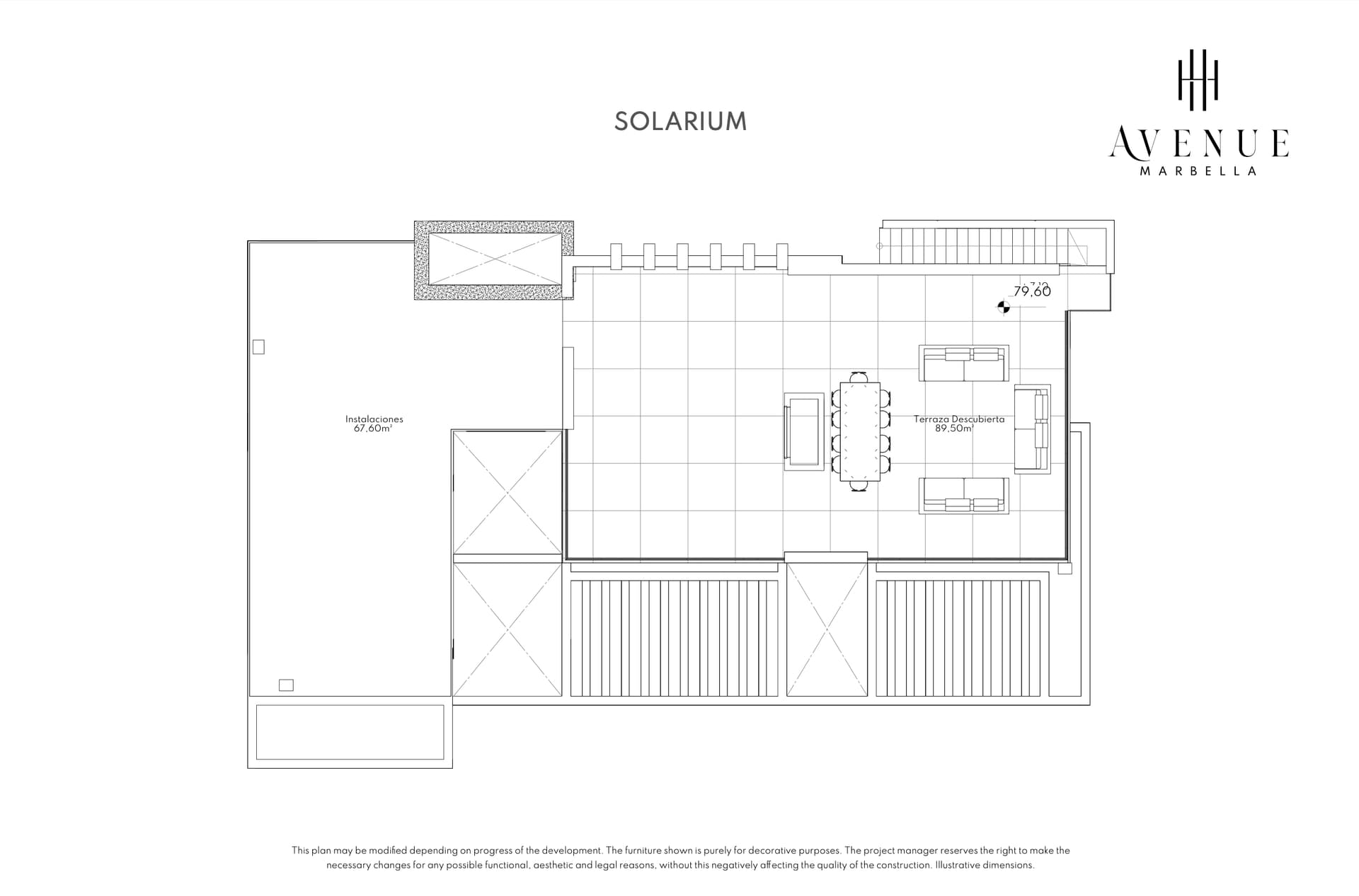 Villa 13, solarium level plan