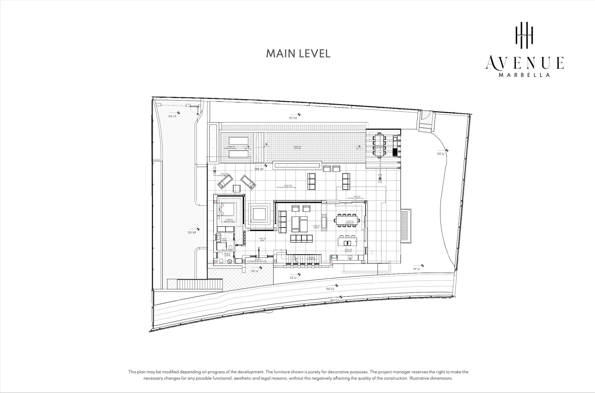 Villa 15, main level plan