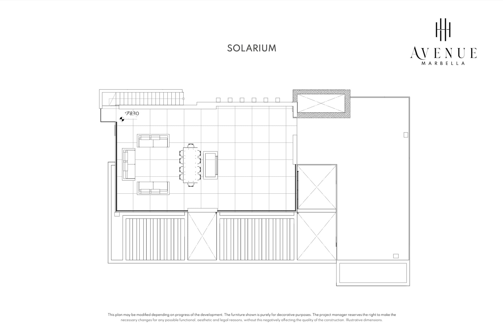 Villa 16, solarium level plan