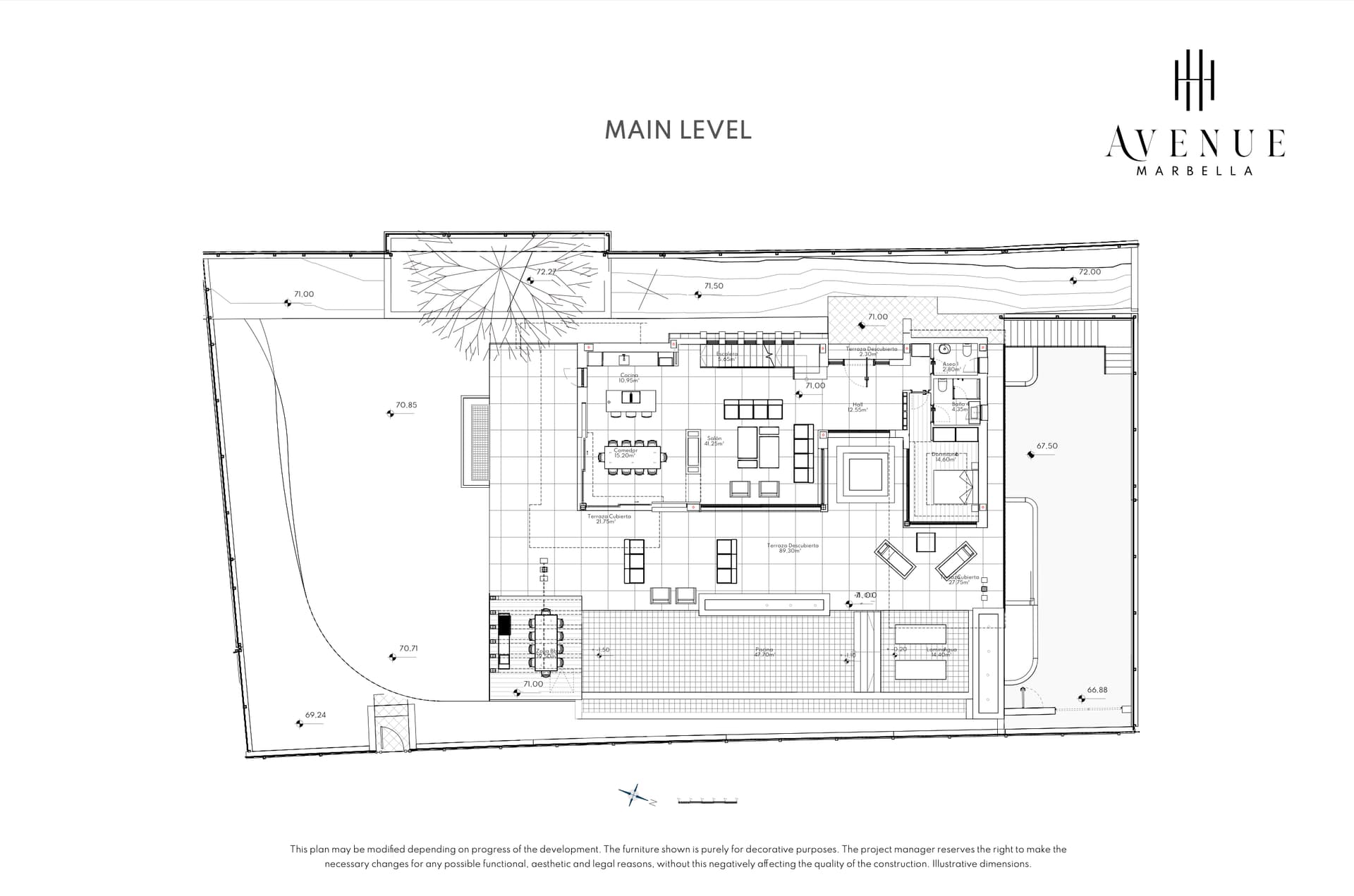 Villa 16, main level plan