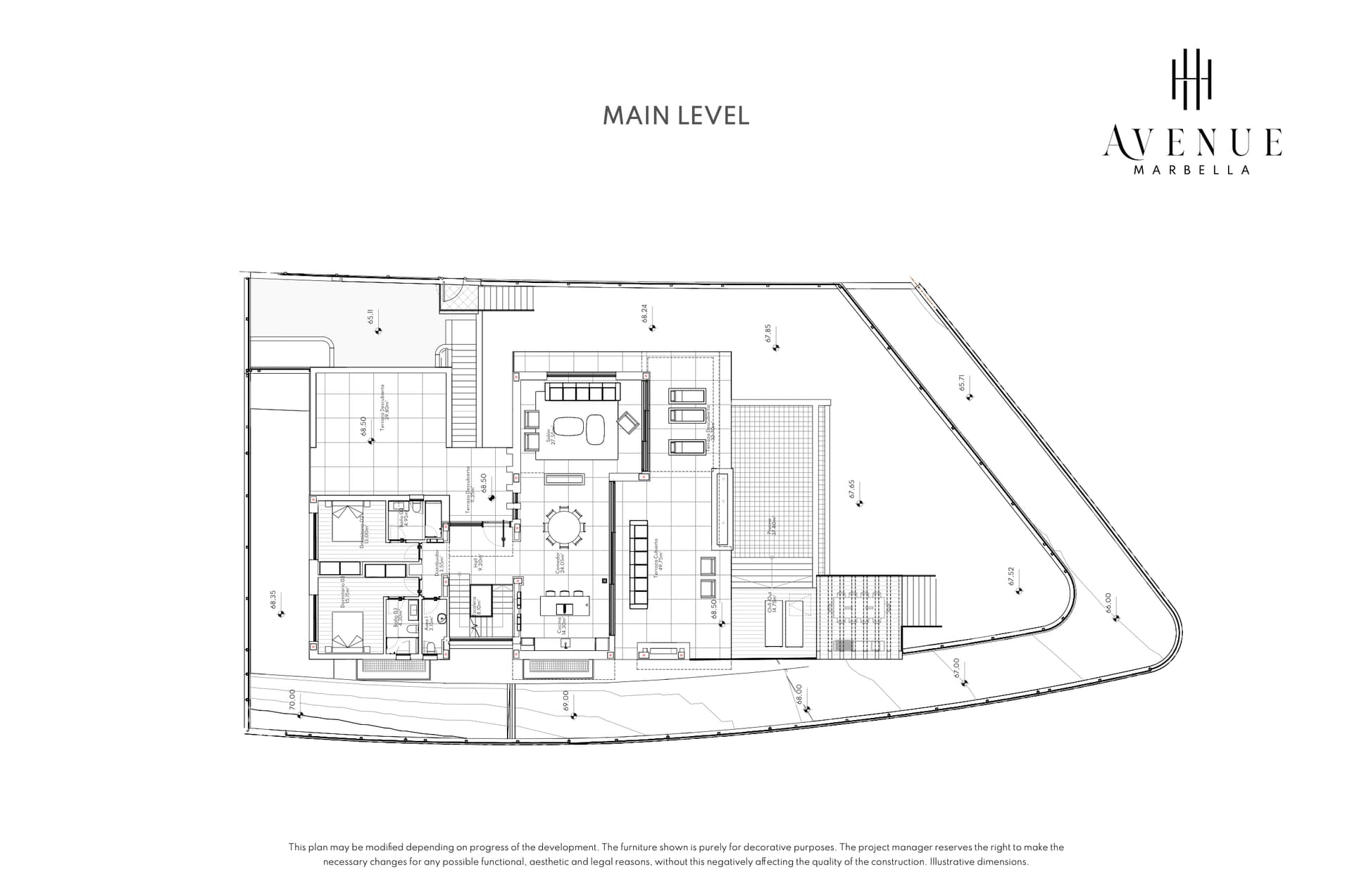 Villa 17, main level plan
