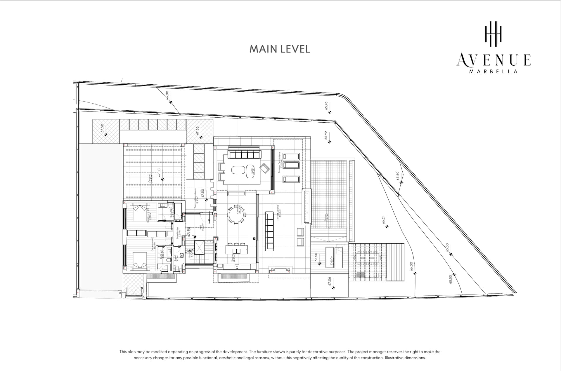 Villa 18, main level plan