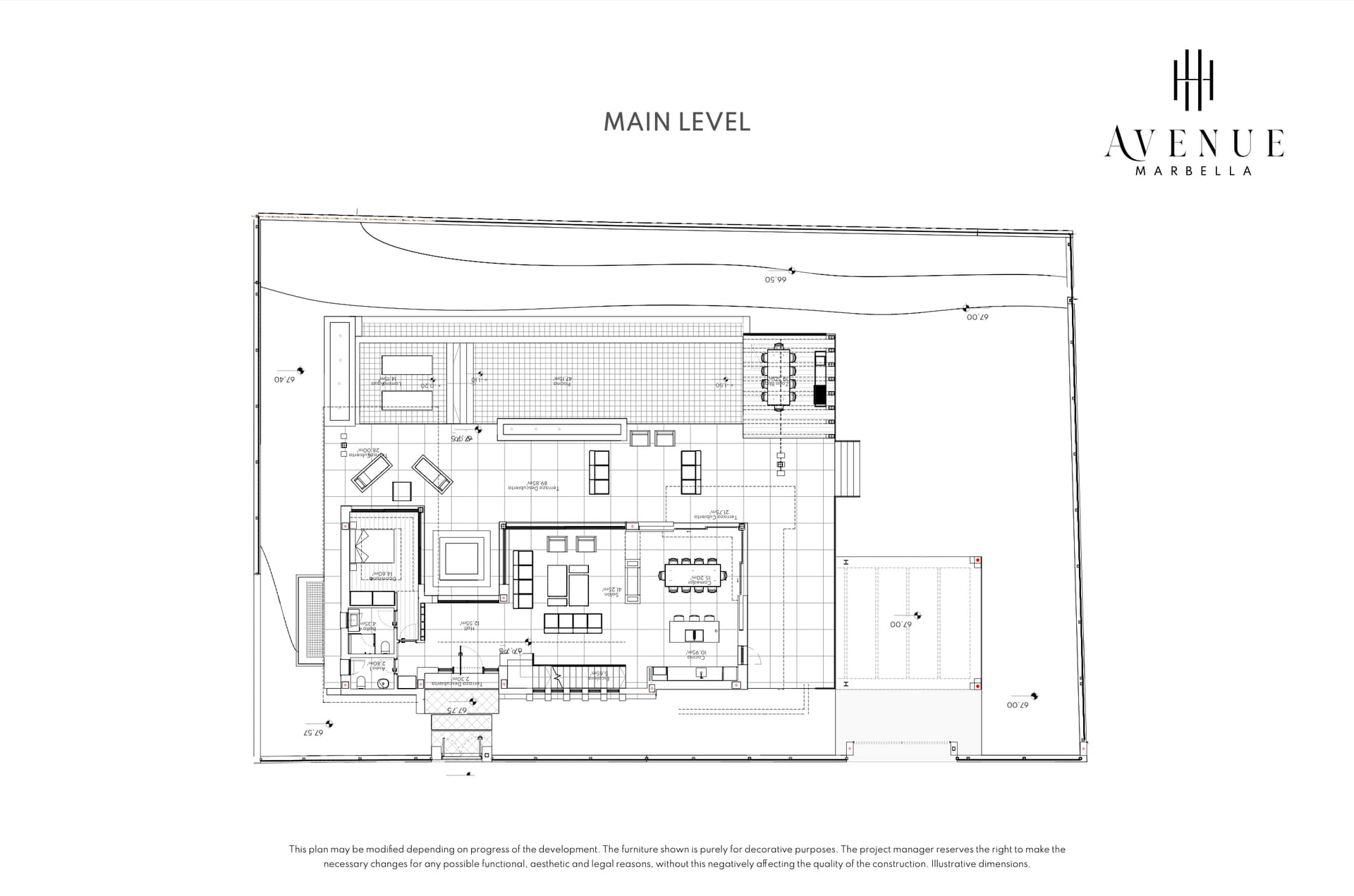 Villa 19, main level plan