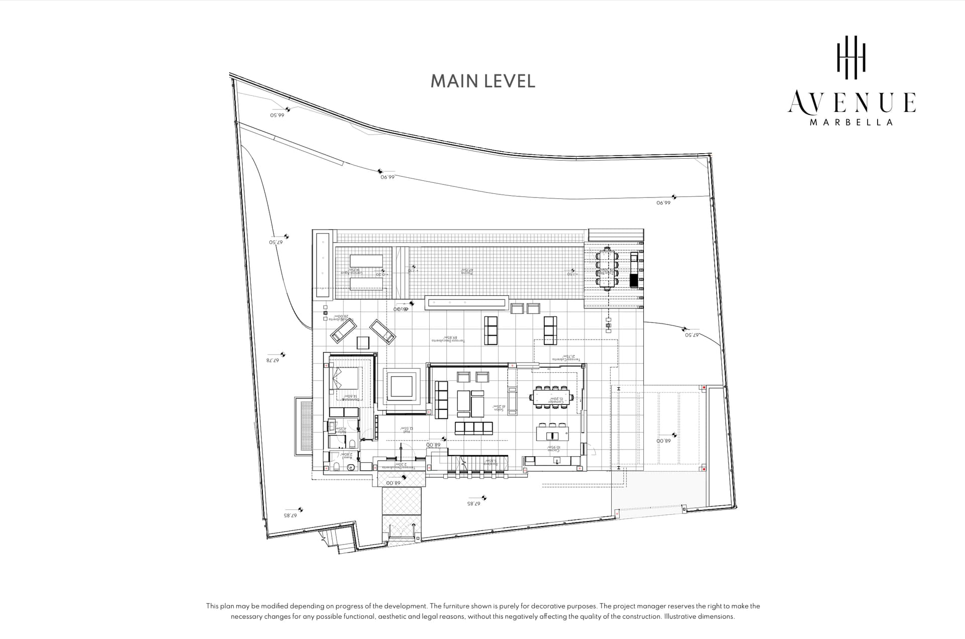 Villa 20, main level plan