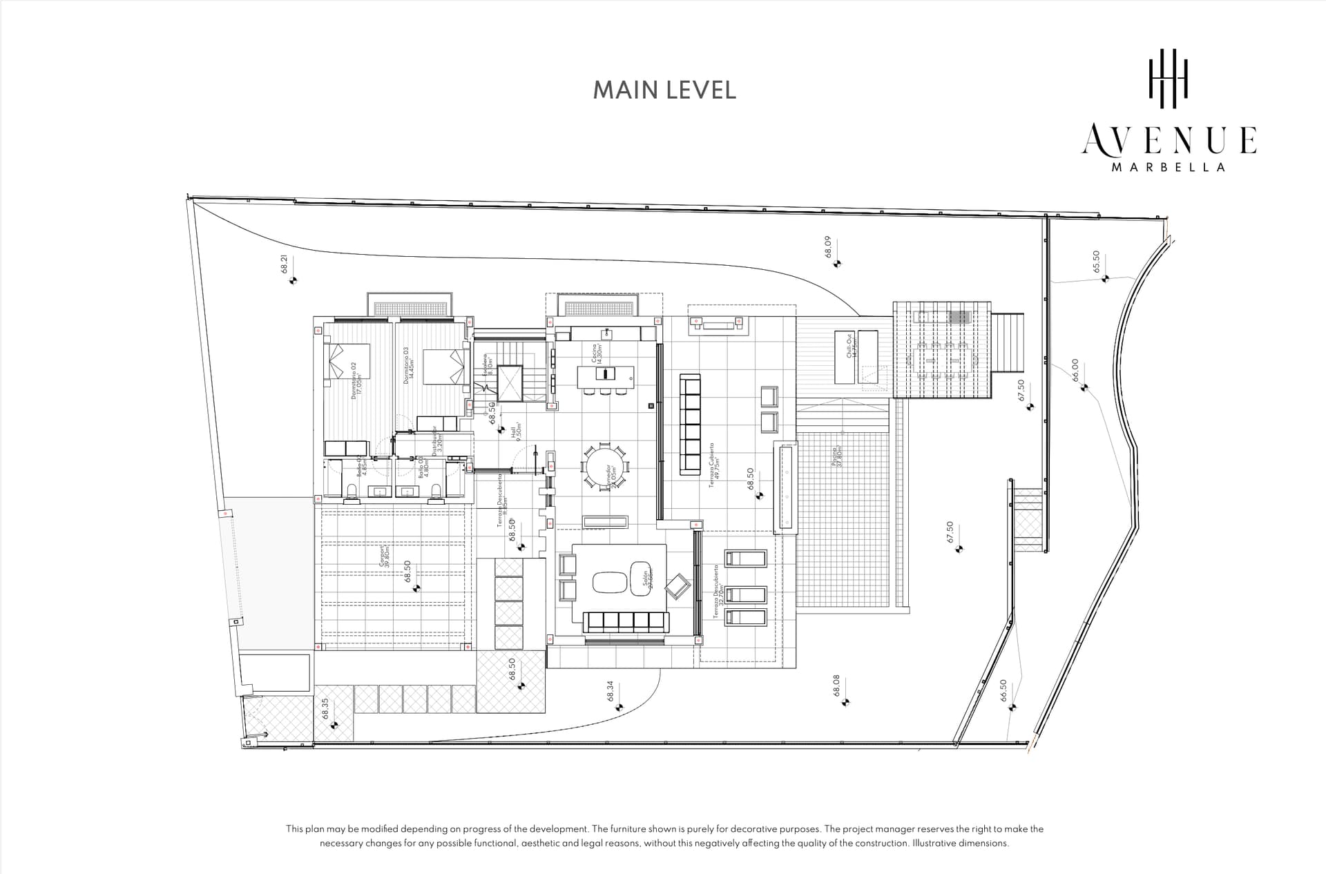 Villa 21, main level plan