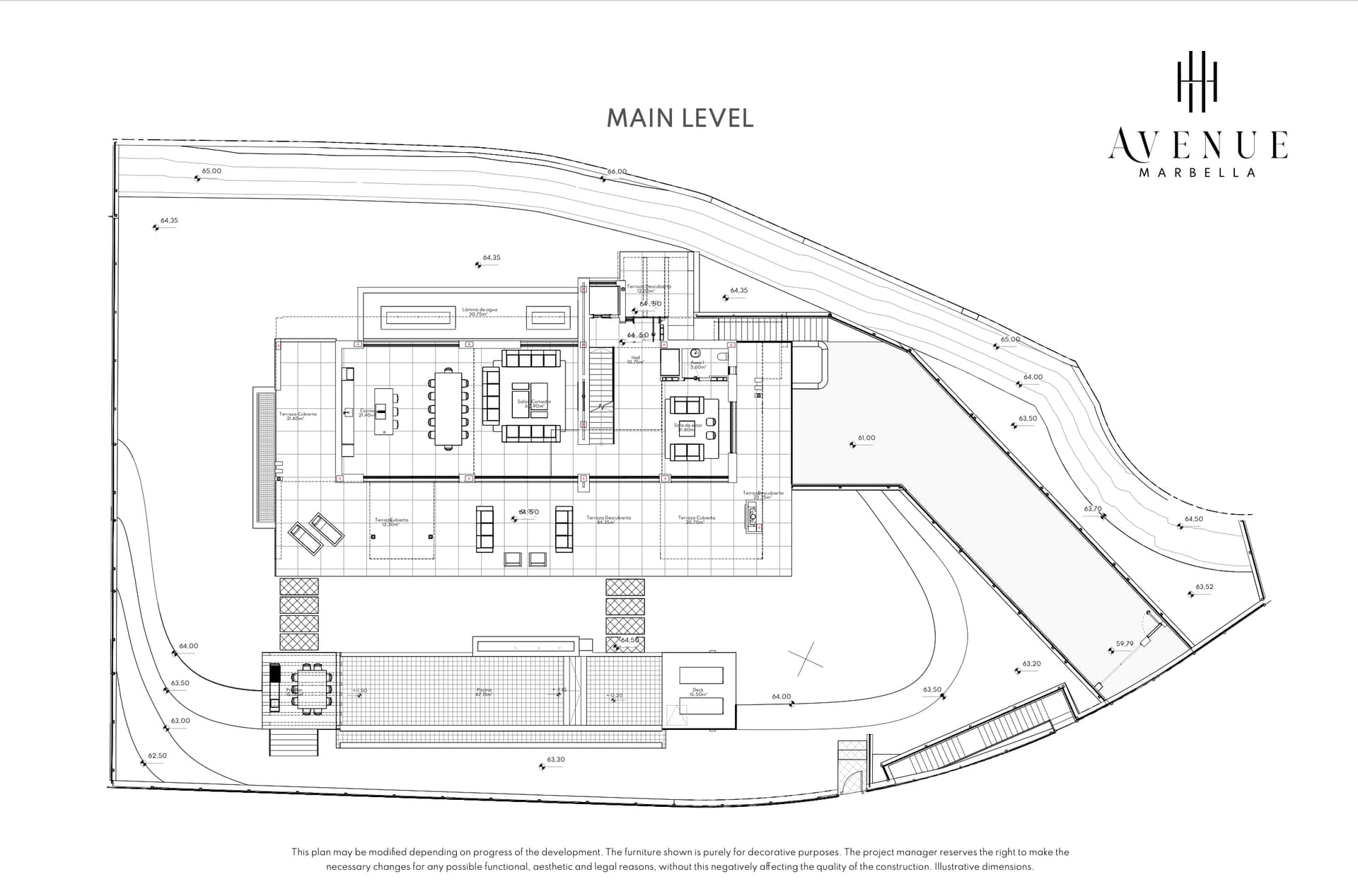 Villa 24, main level plan