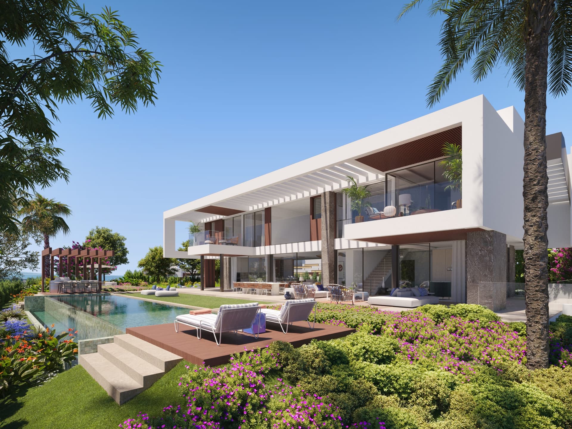 The villa by day