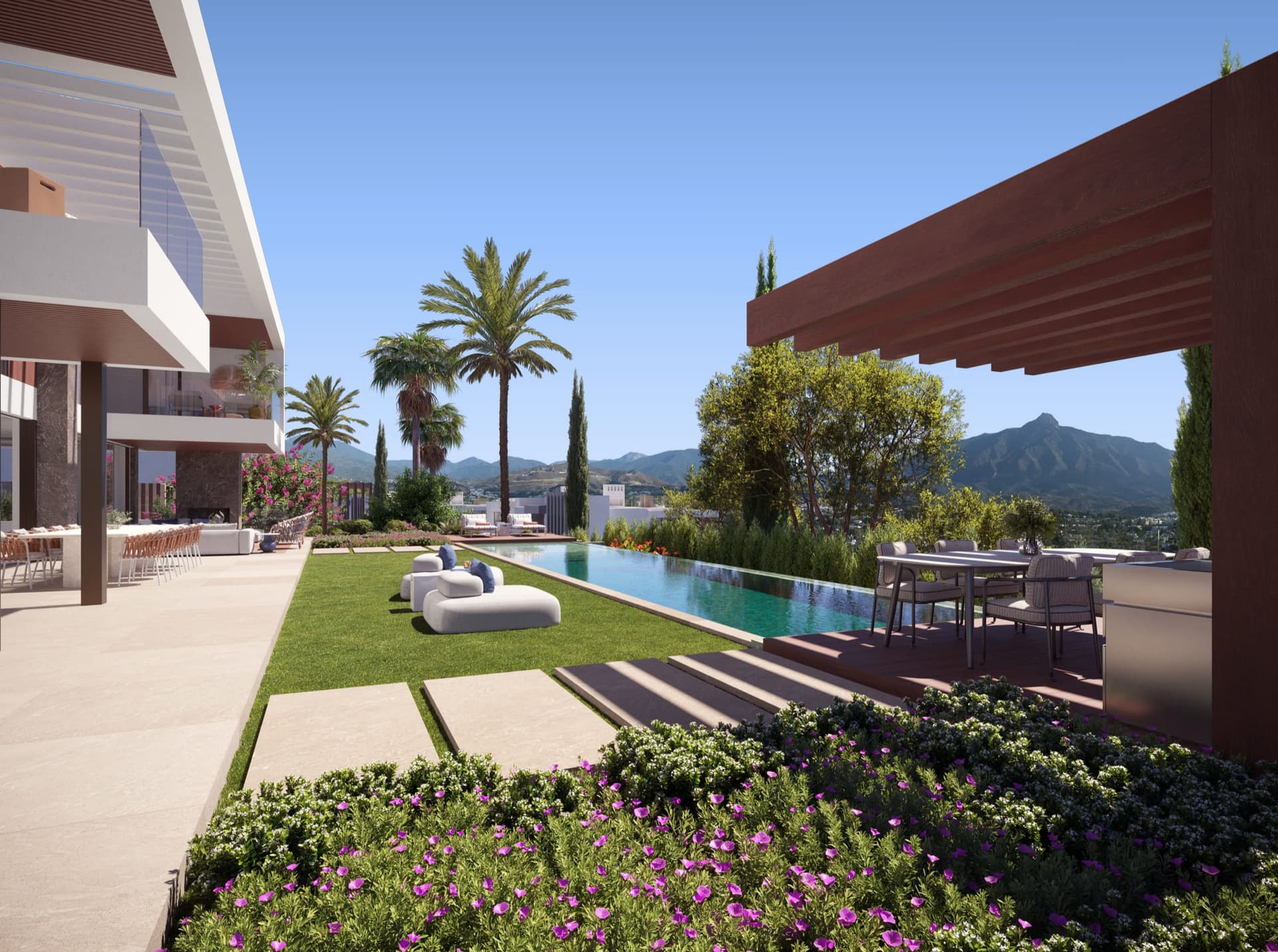 The pool deck