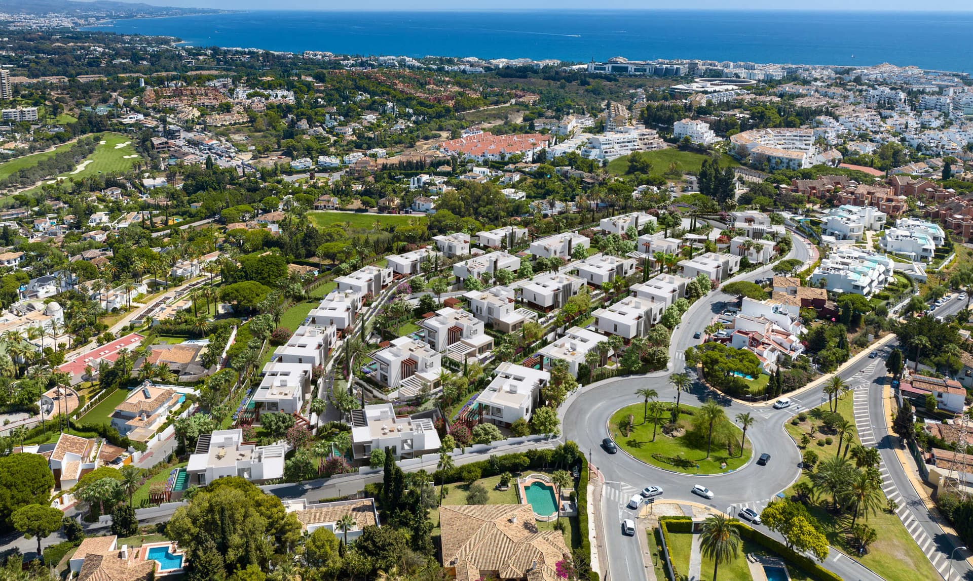 Avenue Marbella aerial masterplan, east view