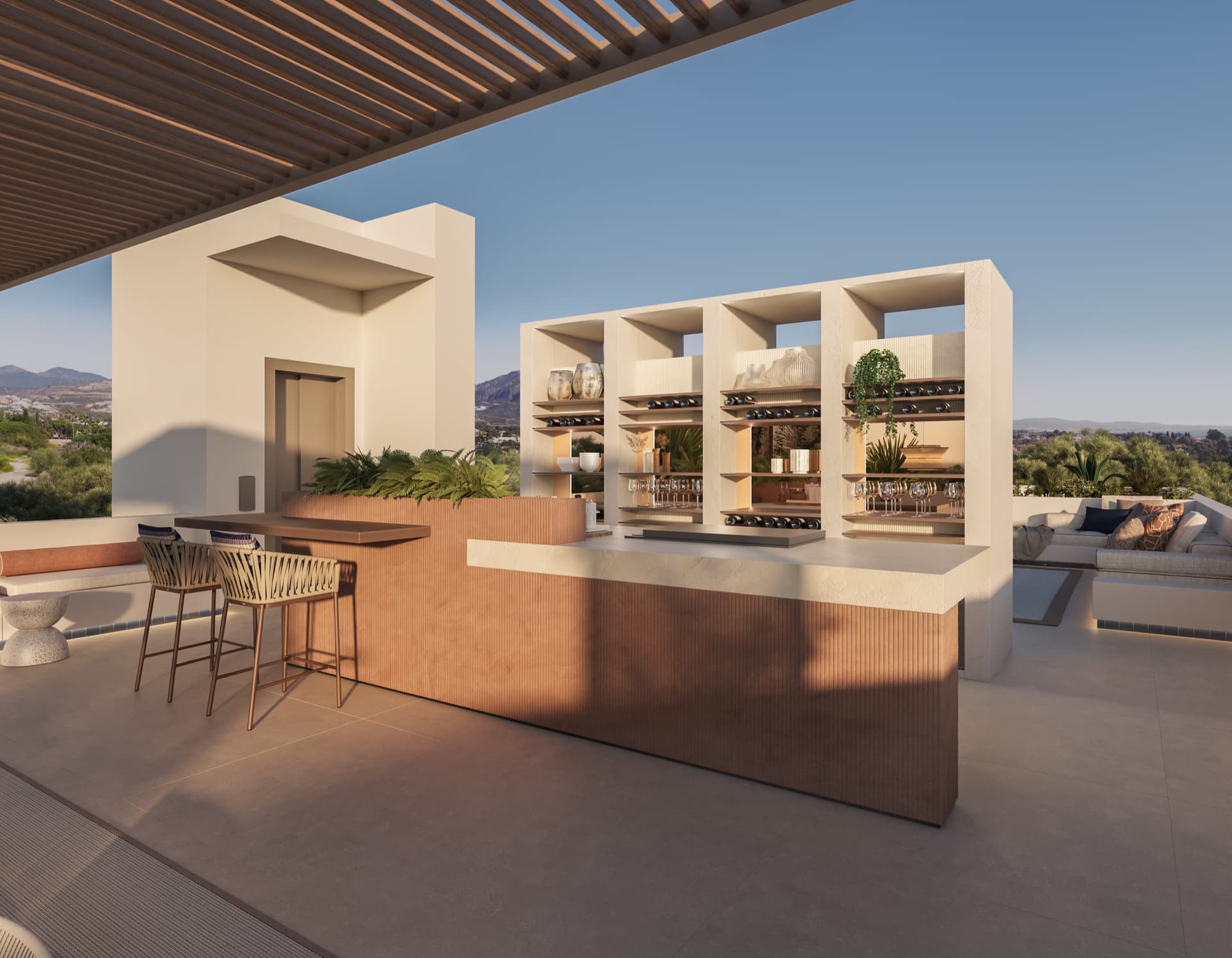 The rooftop solarium